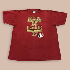 VTG Onieta FSU UF Florida Finished Business Tee Rivalry Football Single Stitch